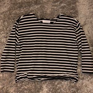 Striped Quarter Sleeve Sweater
